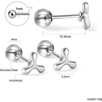 Náušnice Dívčí náušnice z nerezové oceli - fanoušek,1 pár