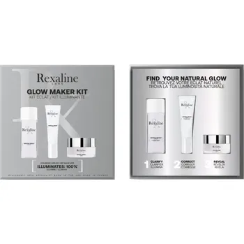 REXALINE Crystal Bright cestovní set pro rozjasnění pleti 3 produkty