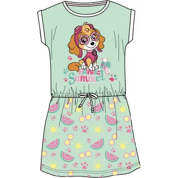 Dívčí šaty Paw Patrol - Tlapková patrola -Licence Dívčí šaty - Paw Patrol WE1141, zelinkavá Barva: Zelinkavá, Velikost: 116