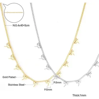 Náhrdelník Elegantní náhrdelník z chirurgické oceli - vážka,Zlatá