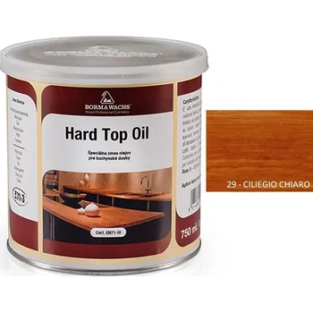 Olej na dřevo Borma wachs HARD TOP OIL - tónovaný tvrdý olej na povrchy stolů 0,75l, 29-ciliegio chiaro - Třešeň