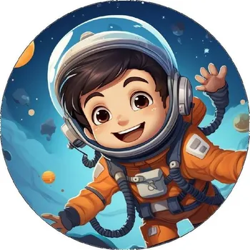 Jedlá dekorace na dort Jedlý papír malý austronaut 19,5cm