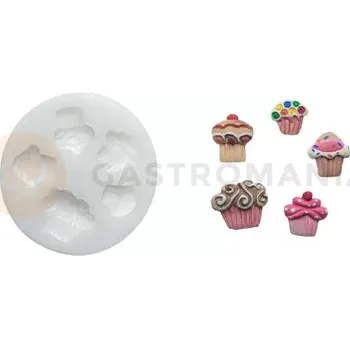 Kuchyňská sůl Silikonová forma na cukrovou hmotu ve tvaru koláčků - SLK222, 24x20 mm | SILIKOMART, SugarFlex