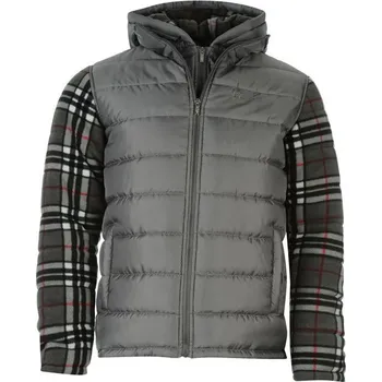 Chlapecká bunda dětská bunda LEE COOPER - GREY/CHAR/WHITE - 140 9-10 let (Lee Cooper PF Slv Jacket)