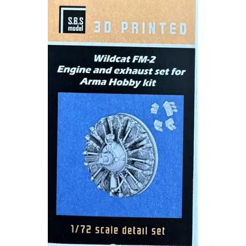 Plastikový model S.B.S model 1/72 FM-2 Wildcat Engine & exhaust set (ARMA H.)