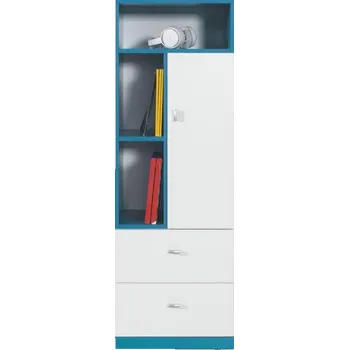 Šatní skříň MEBLAR Skříň MOBI 7 Barva: bílý lux / žlutá