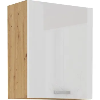 Kuchyňská skříňka LEMPERT Horní skříňka ARISA 14 (60 / 72 cm) bílý lesk