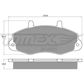 Brzdová destička Sada brzdových destiček, kotoučová brzda TOMEX Brakes 10-66