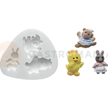 Kuchyňská sůl Silikonová forma na cukrovou hmotu ve tvaru zvířatek - SLK179, 19x29 mm | SILIKOMART, SugarFlex