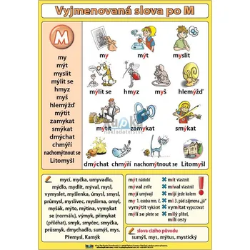 Český jazyk Vyjmenovaná slova po M XL (100x70 cm)