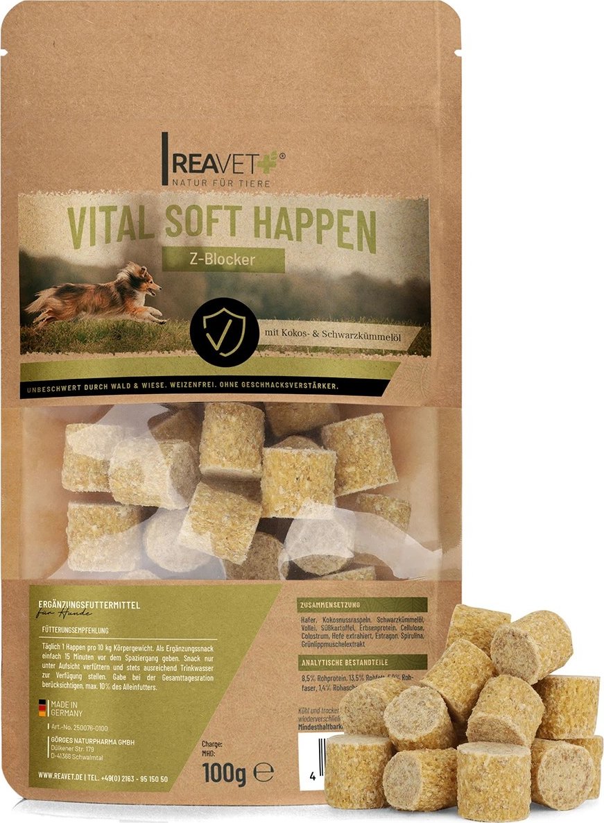 REAVET Vital Soft Happen - Z-Blocker pamlsky proti klíšťatům (100 g) Počet kusů: 1