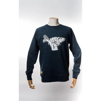 Pánské oblečení Monkey Climber mikina bez kapuce Carp Shaka Crewneck Velikost: M / Heather Teal