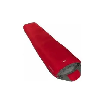 Spacák Vango VOYAGER 100 volcano výška osoby do 190 cm - levý zip; Červená spacák + DÁREK DLE VÝBĚRU!