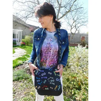 Messenger taška NEČUM NA MĚ TÍMHLE TÓNEM v kombinaci s černou