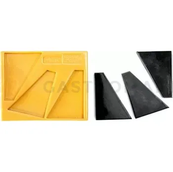 Čokoládová tyčinka Silikonová forma na cukrovou hmotu nebo čokoládu ve tvaru odříznutého trojúhelníku - 120x70x9 mm | SILIKOMART, SugarFlex Gold