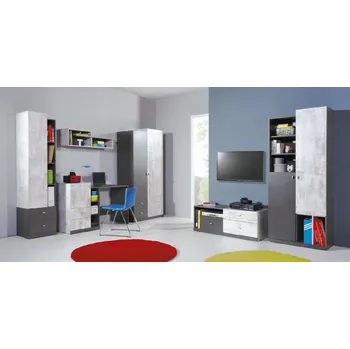 Dětský pokoj MEBLAR Studentský pokoj TOBI B Barva: grafit / enigma