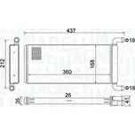 Výměník tepla, vnitřní vytápění MAGNETI MARELLI 350218451000