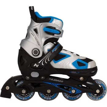 Kolečkové brusle NIJDAM Junior SB dětské kolečkové brusle, nastavitelné - černá - modrá