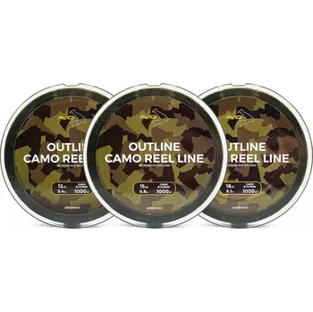 Rybářský vlasec Avid Outline Camo Reel Line 0,28 mm / 300 m