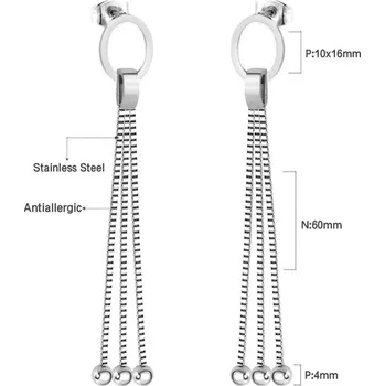 Náušnice Visací náušnice z nerezové oceli - 293S