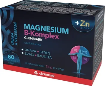 Glenmark Magnesium B-Komplex + Zinek 60 tbl.