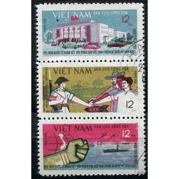 Poštovní známka (1964) MiNr. 339 - 341 - O - Severní Vietnam - Světová konference solidarity, Hanoj
