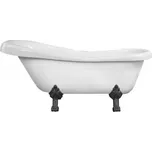 Mexen Retro volně stojící vana 150 x 73 cm bílá, černé nohy - 53251507300-70