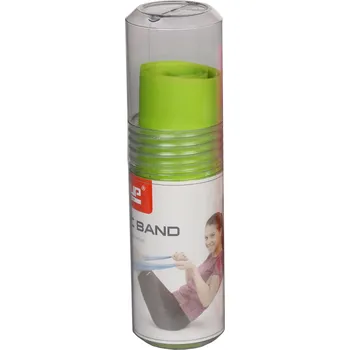 LIVEUP aerobic guma posilovací guma, 120 x 15 cm - zelená - M