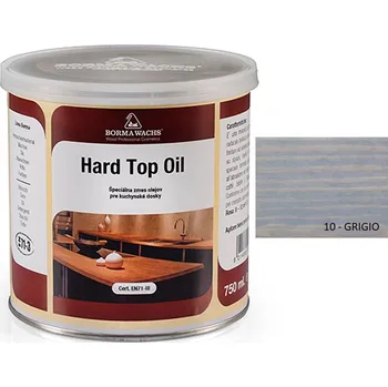 Olej na dřevo Borma wachs HARD TOP OIL - tónovaný tvrdý olej na povrchy stolů 0,75l, 10-grigio - Šedý