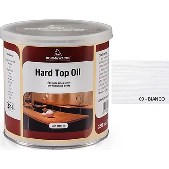 Olej na dřevo Borma wachs HARD TOP OIL - tónovaný tvrdý olej na povrchy stolů 0,75l, 09-bianco - Bílý