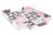 EcoToys Pěnové puzzle s ohrádkou 36 dílků, růžové/bílé/šedé