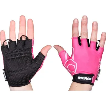 Cyklistické rukavice MERCO BG Gel 02 cyklistické rukavice - růžová - černá - XS