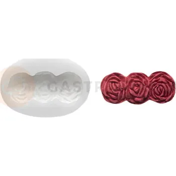 Kuchyňská sůl Silikonová forma na cukrovou hmotu ve tvaru růží - SLK189, 62x26 mm | SILIKOMART, SugarFlex