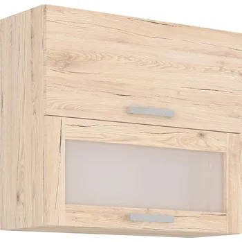 Kuchyňská skříňka LEMPERT Horní skříňka BORA 5 (80 cm) z části prosklená