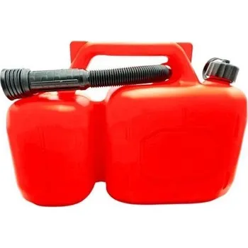 Kanystr Plastový kanystr na benzín, PHM, 5 plus 2L, červený
