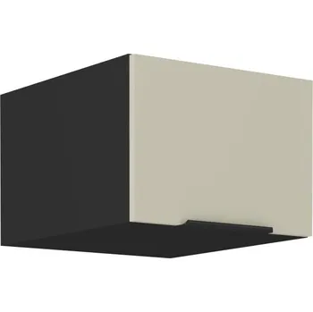 Kuchyňská skříňka LEMPERT Horní skříňka ARINA 29 (50 / 36 / 57 cm) - černá / kašmír