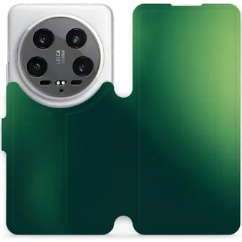 Pouzdro na mobilní telefon Flipové pouzdro Mobiwear - Xiaomi 14 Ultra 5G - VP61S Zelený odstín (Knížkové flip pouzdro, obal, kryt na mobil Xiaomi 14 Ultra 5G - VP61S Zelený odstín, materiál Umělá kůže + TPU - ochrana 360°, stojánek, silikonová vanička, magnetické zavírání)