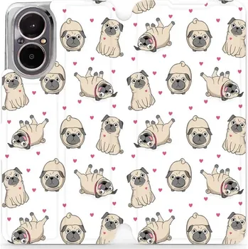 Pouzdro na mobilní telefon Flipové pouzdro Mobiwear - Realme C67 - M097P Mopsíci (Knížkové flip pouzdro, obal, kryt na mobil Realme C67 - M097P Mopsíci, materiál Umělá kůže + TPU - ochrana 360°, stojánek, silikonová vanička, magnetické zavírání)