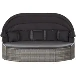 Zahradní postel s baldachýnem polyratan…