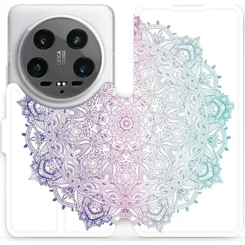 Pouzdro na mobilní telefon Flipové pouzdro Mobiwear - Xiaomi 14 Ultra 5G - M008S Mandala (Knížkové flip pouzdro, obal, kryt na mobil Xiaomi 14 Ultra 5G - M008S Mandala, materiál Umělá kůže + TPU - ochrana 360°, stojánek, silikonová vanička, magnetické zavírání)