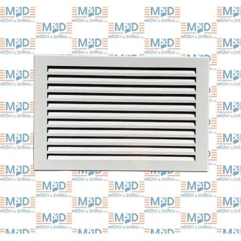 Větrací mřížka Lamelová mřížka 300x200 mm bílá/hnědá (300*200 mm bílá/hnědá lamelová mřížka)