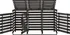 Přístřešek na popelnici Přístřešek na tři popelnice borovice 210 x 75 x 121 cm šedý