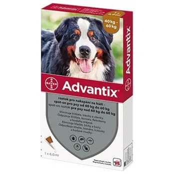 Antiparazitikum pro psa Advantix Spot On 1x6ml pro psy 40-60kg (1pipeta)