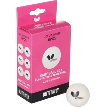 Raketový sport BUTTERFLY Easy Ball 40+ míčky na stolní tenis, 6 ks