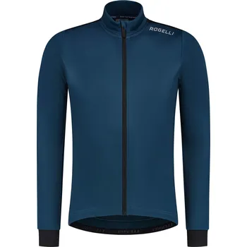cyklistický dres Cyklodres Rogelli CORE s prodyšnými boky a dlouhým rukávem tmavě modrý Varianta: M