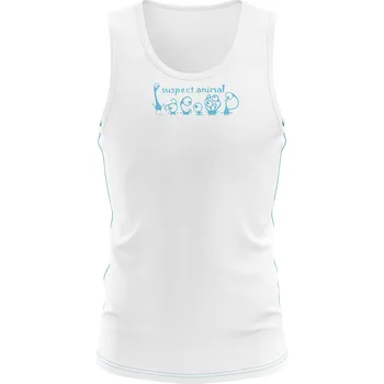 Dětský funkční nátělník ROBOT bílá Bamboo Ultra - Modrá / 130