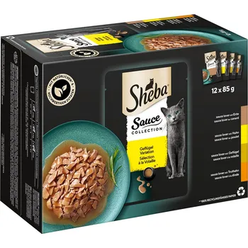 Krmivo pro kočku 24 kapsiček-24x85g Multipack Sheba variace kapsiček - Sauce Collection (kachna, kuře, drůbež, krůta)