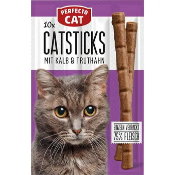 Krmivo pro kočku Perfecto Cat Masové tyčky telecí & krůta 50g 10ks