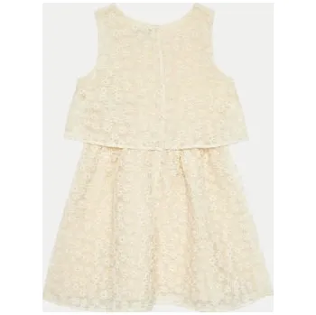 Dámské šaty United Colors Of Benetton Letní šaty 4W8NCV02I Écru Regular Fit 150