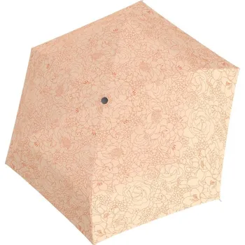 Deštník Doppler Fiber Havanna Giardino soft orange - dámský skládací deštník